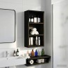 Armoire murale de salle de bain Chêne Noir 30 x 16 x 62,5 cm 621712621712