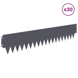 Bordure de Pelouse 30 pcs 103 x 20 cm métal Anthracite 621713621713