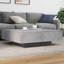 Table basse gris béton 100x100x31 cm bois d'ingénierie 621714621714