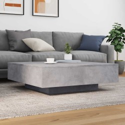 Table basse gris béton 100x100x31 cm bois d'ingénierie 621714621714
