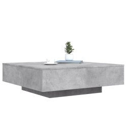 Table basse gris béton 100x100x31 cm bois d'ingénierie 621714621714