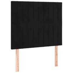Tête de lit Noir 100x5x118/128 cm Velours 621715621715