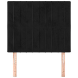 Tête de lit Noir 100x5x118/128 cm Velours 621715621715