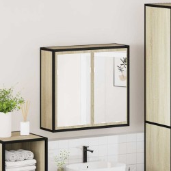 Armoire de salle de bain avec miroir Chêne Sonoma 65 x 20 x 60 cm Bois d'ingénierie 621718621718