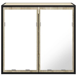 Armoire de salle de bain avec miroir Chêne Sonoma 65 x 20 x 60 cm Bois d'ingénierie 621718621718