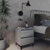 Tables de chevet pieds en métal 2 pcs Sonoma gris 40x35x50 cm 621719621719