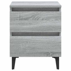 Tables de chevet pieds en métal 2 pcs Sonoma gris 40x35x50 cm 621719621719