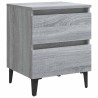 Tables de chevet pieds en métal 2 pcs Sonoma gris 40x35x50 cm 621719621719