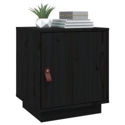 Tables de chevet 2 pcs Noir 40x34x45 cm Bois de pin massif 621720621720