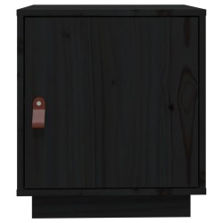 Tables de chevet 2 pcs Noir 40x34x45 cm Bois de pin massif 621720621720