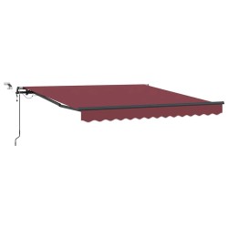 Auvent rétractable automatique avec LED bordeaux 300x250 cm 621725621725