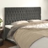 Tête de lit Gris foncé 200 x 7 x 118/128 cm Velours 621735621735