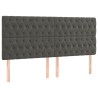Tête de lit Gris foncé 200 x 7 x 118/128 cm Velours 621735621735