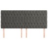 Tête de lit Gris foncé 200 x 7 x 118/128 cm Velours 621735621735