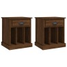 Tables de chevet 2 pcs chêne marron 43x36x50 cm 621737621737