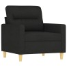 Fauteuil avec repose-pied Noir 60 cm Tissu 621740621740