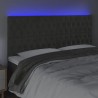 Tête de lit à LED Gris foncé 200x7x118/128 cm Velours 621743621743