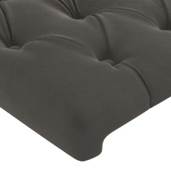 Tête de lit à LED Gris foncé 200x7x118/128 cm Velours 621743621743