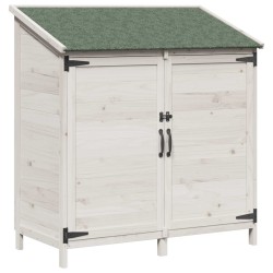 Abri de jardin Blanc 106,5 x 56 x 113,5 cm Bois de Sapin Massif 621745621745