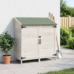 Abri de jardin Blanc 106,5 x 56 x 113,5 cm Bois de Sapin Massif 621745621745