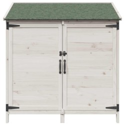 Abri de jardin Blanc 106,5 x 56 x 113,5 cm Bois de Sapin Massif 621745621745