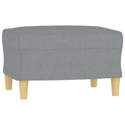 Fauteuil avec repose-pied Gris clair 60 cm Tissu 621749621749