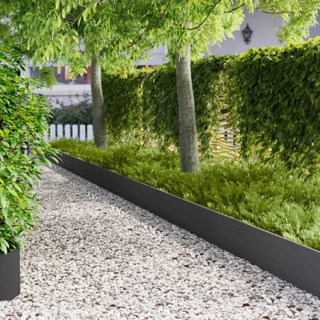 Bordure de Pelouse 20 pcs 103 x 30 cm Acier Noir 621751621751