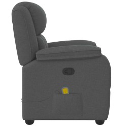 Fauteuil de massage inclinable Gris foncé Tissu 621753621753
