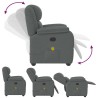 Fauteuil de massage inclinable Gris foncé Tissu 621753621753