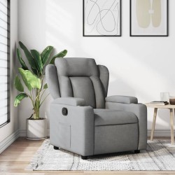Fauteuil inclinable en tissu gris clair 621755621755