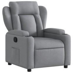 Fauteuil inclinable en tissu gris clair 621755621755