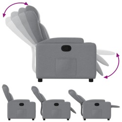 Fauteuil inclinable en tissu gris clair 621755621755