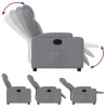 Fauteuil inclinable en tissu gris clair 621755621755