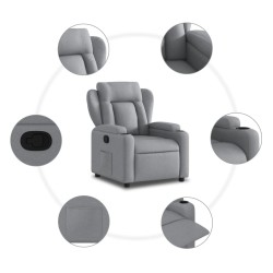 Fauteuil inclinable en tissu gris clair 621755621755