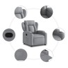 Fauteuil inclinable en tissu gris clair 621755621755