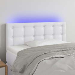 Tête de lit à LED Blanc 100x5x78/88 cm Similicuir 621759621759