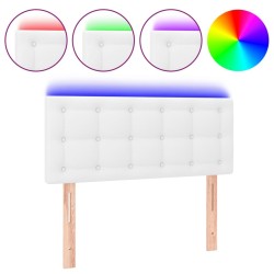 Tête de lit à LED Blanc 100x5x78/88 cm Similicuir 621759621759