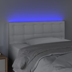Tête de lit à LED Blanc 100x5x78/88 cm Similicuir 621759621759