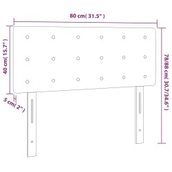 Tête de lit à LED Noir 80x5x78/88 cm Tissu 621763621763