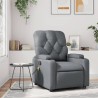 Fauteuil de massage inclinable gris similicuir 621766621766