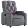 Fauteuil de massage inclinable gris similicuir 621766621766