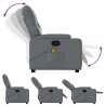 Fauteuil de massage inclinable gris similicuir 621766621766