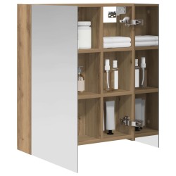 Armoire Miroir de Salle de Bain Chêne artisan 60 x 14,5 x 70 cm 621768621768