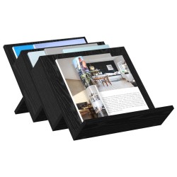 Étagère à magazines avec étagère Chêne noir 53 x 40 x 28,5 cm 621777621777
