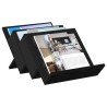 Étagère à magazines avec étagère Chêne noir 53 x 40 x 28,5 cm 621777621777