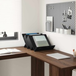 Étagère à magazines avec étagère Chêne noir 53 x 40 x 28,5 cm 621777621777