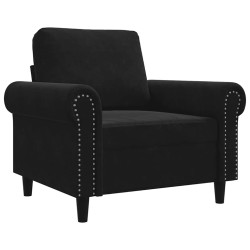 Fauteuil Noir 60 cm Velours 621779621779