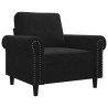 Fauteuil Noir 60 cm Velours 621779621779