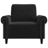 Fauteuil Noir 60 cm Velours 621779621779