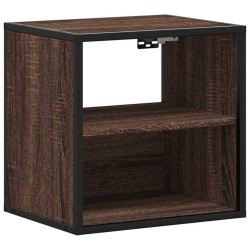 Table de chevet murale chêne marron 40x31x39,5 cm 621780621780
